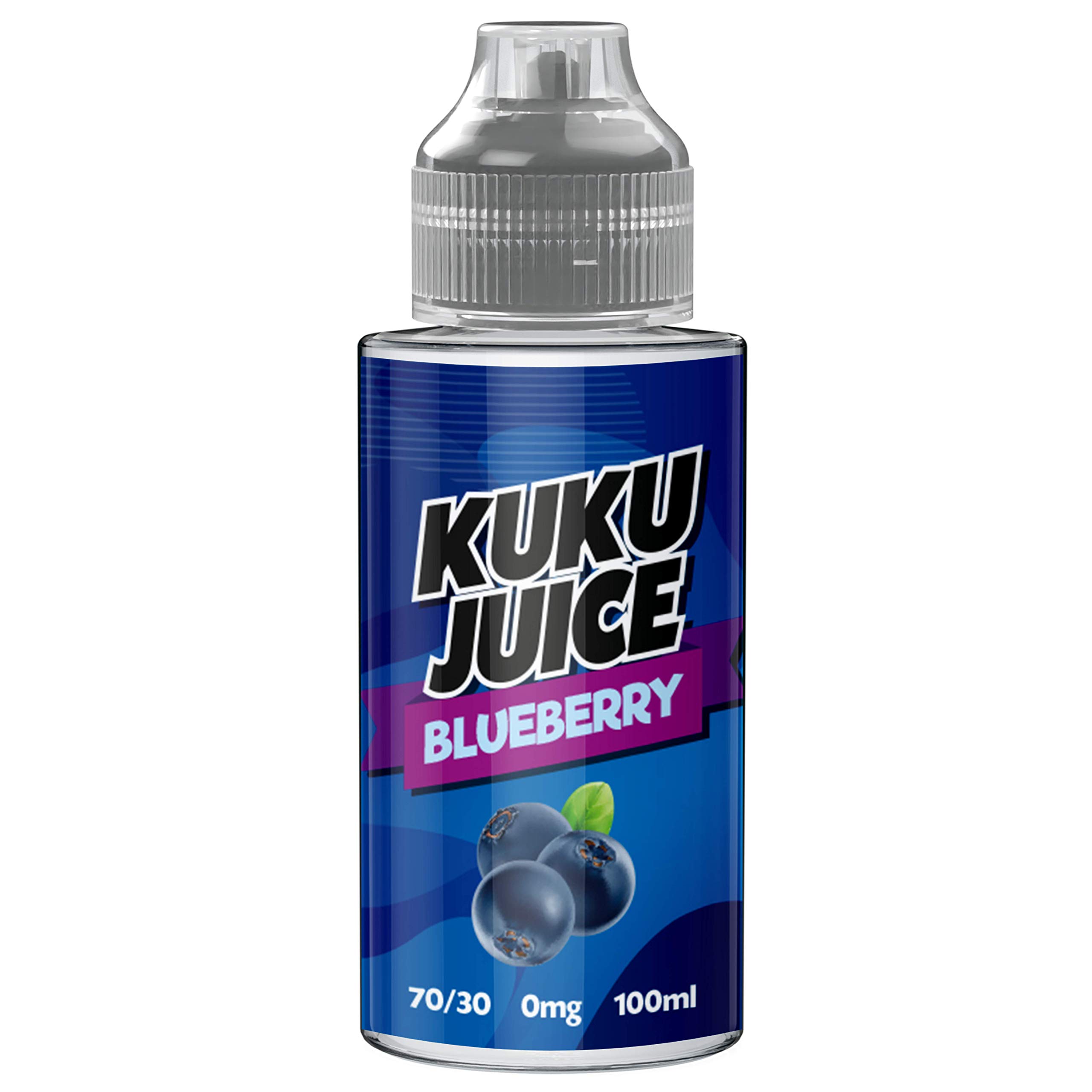 KUKU JUICE100ml Blueberry E Liquid - Crafted with a 70VG/30PG Blend -Short fill E Cig Liquid Bottles for Vape Kit