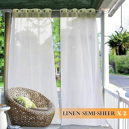 Amazon Com Ryb Home Outdoor Curtains Christmas 2 Panels