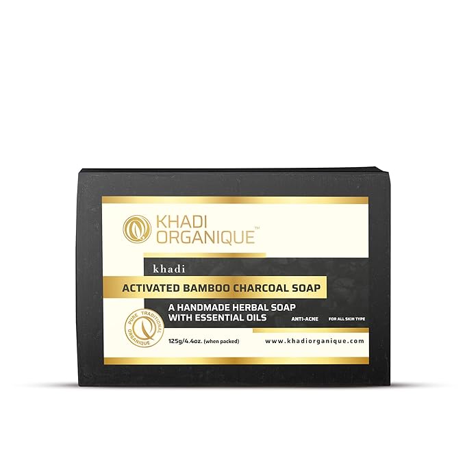 Buy Khadi Organique Activated Charcoal Soap Pack of 3 Online at Low