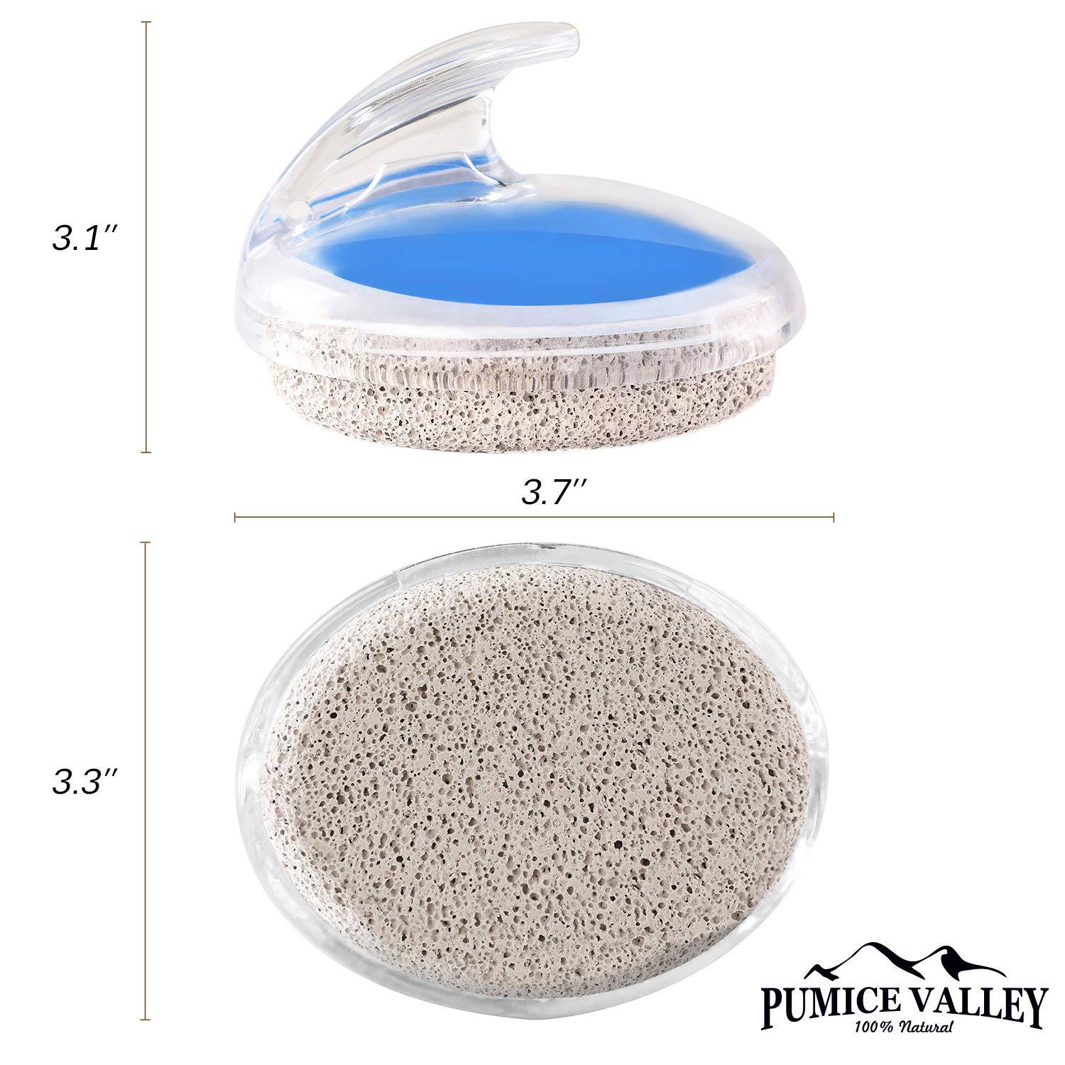 Pumice Stone for Feet - Foot Stone with Handle - Callus Warts Corn Removal - Pedicure Exfoliator for Dry Dead Skin, Heels, Elbows, Hands - Healthy Foot Care Scrubber: Beauty