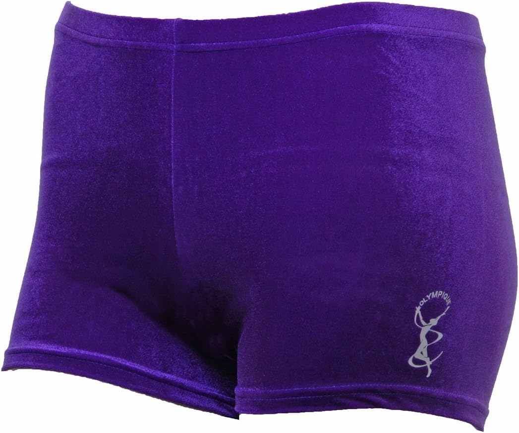Olympique Gymnastic Shorts in Purple Smooth Velvet