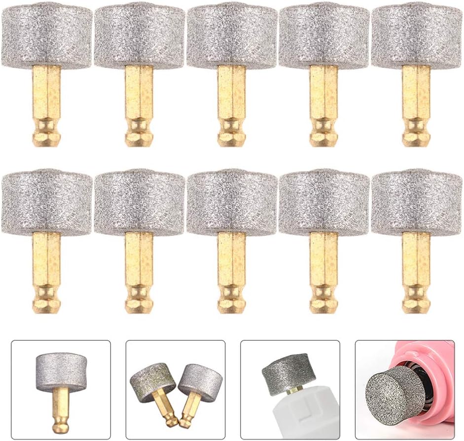 VILLCASE 10pcs Dog Nail Grinder Replacement Heads, Pet Nail Grinders Wheel Diamond Tip - Image 3