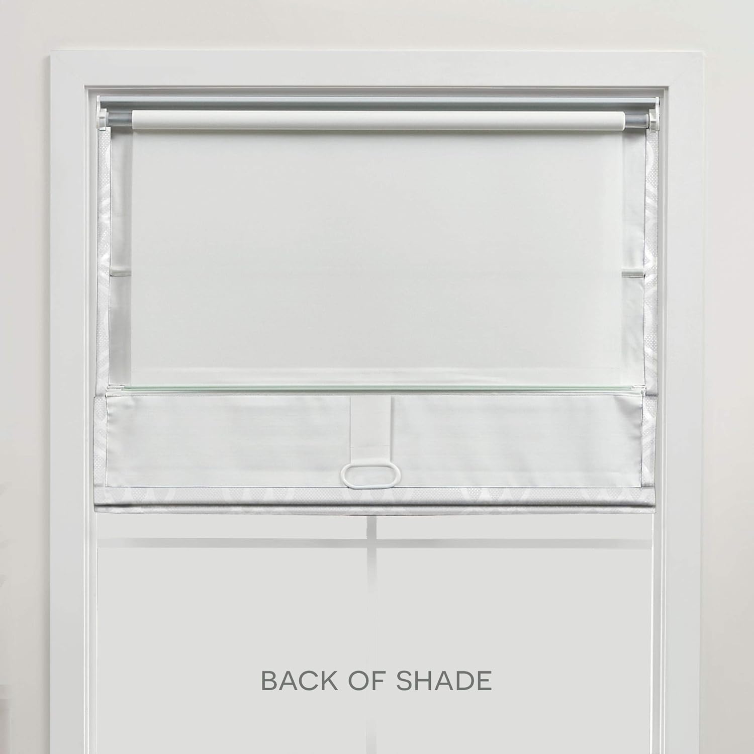 Exclusive Home Curtains Prague Trellis Blackout Roman Shade, 31x64, White: Home & Kitchen