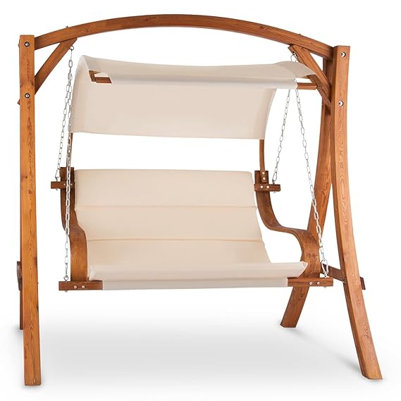 Blumfeldt Maui • Gartenschaukel • Hollywoodschaukel • Hängesessel • 110 cm Sitzfläche • bis max. 250 kg • mitschwingendes Son