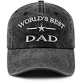 World's Best Dad Papa Pappy Grandpa Pops Papaw Hat for Men, Funny Adjustable Cotton Embroidered Father Baseball Cap