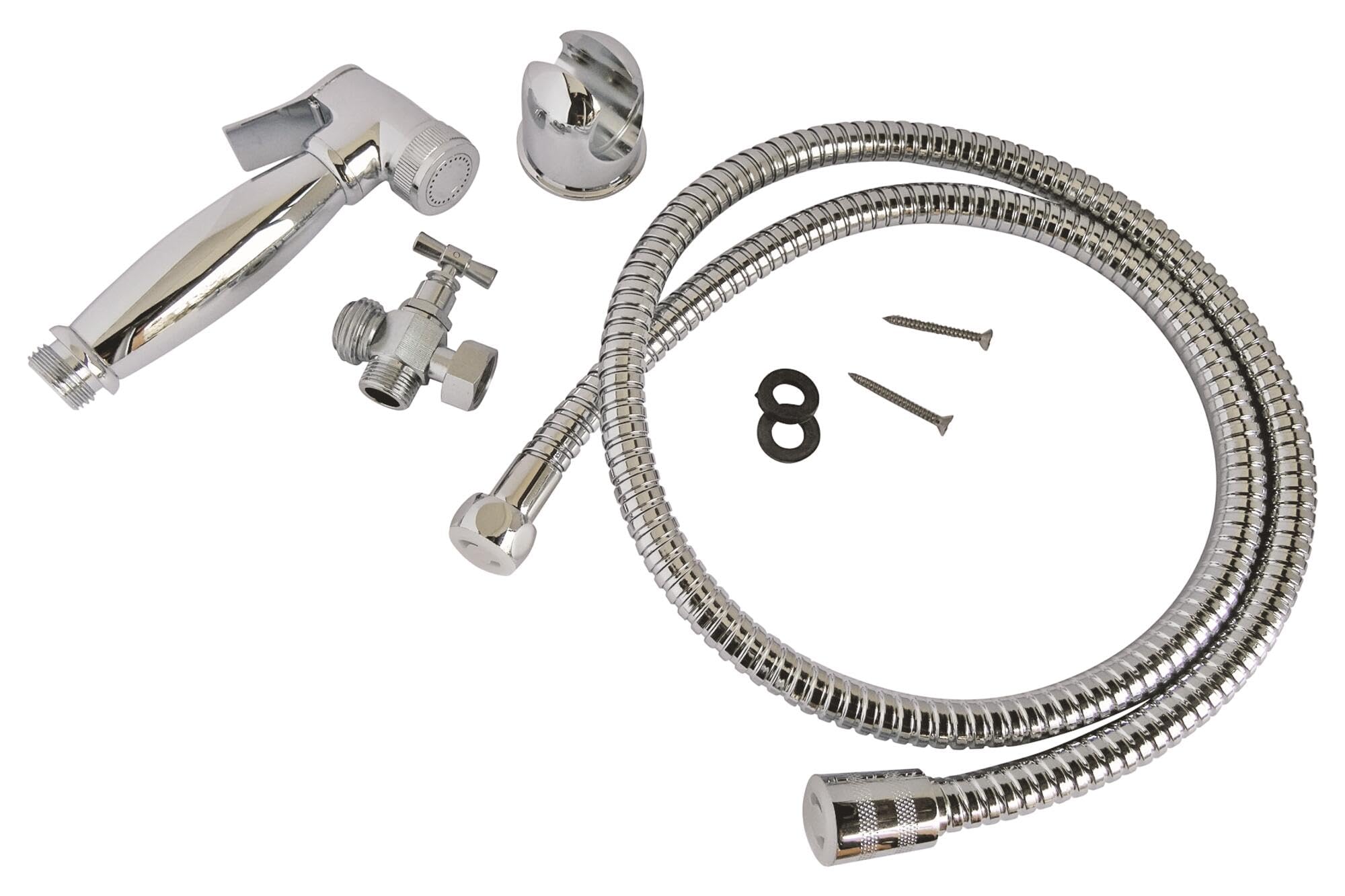 SOMATHERM FOR YOU CKITHY-L Messinghandbrause Complete Shower Toilet Hygiene kit Chrome-Plated Brass, Gray