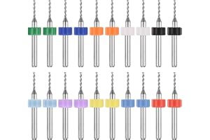 PATIKIL 20 Pack 1.2mm Micro Drill Bits 1/8" Shank Carbide Tungsten Steel 135° Mini Small Bits Print Circuit Board Drilling Tool for CNC Engraving Precision Machinery
