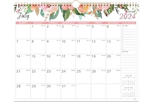 PLANRAGE 2024-2025 Wall Calendar - 18 Monthly Calendar 2024-2025, Jul. 2024 - Dec. 2025, Wall Calendar 2024-2025, 14.6" x 11.5", Twin-Wire Binding, Julian Date