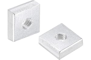 uxcell Square Nuts, M5x11mmx4mm Zinc-Plated Metric Coarse Thread Assortment Kit, 25 Pcs