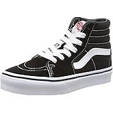 Vans SK8-Hi (Little Big Kid) Sneaker, Black/True White, 11 US Unisex