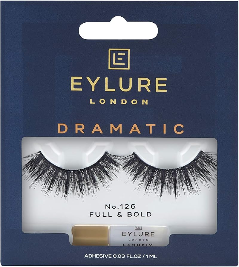 Eylure Dramatic 126 False Strip Lashes Black 3 Count Pack of 1