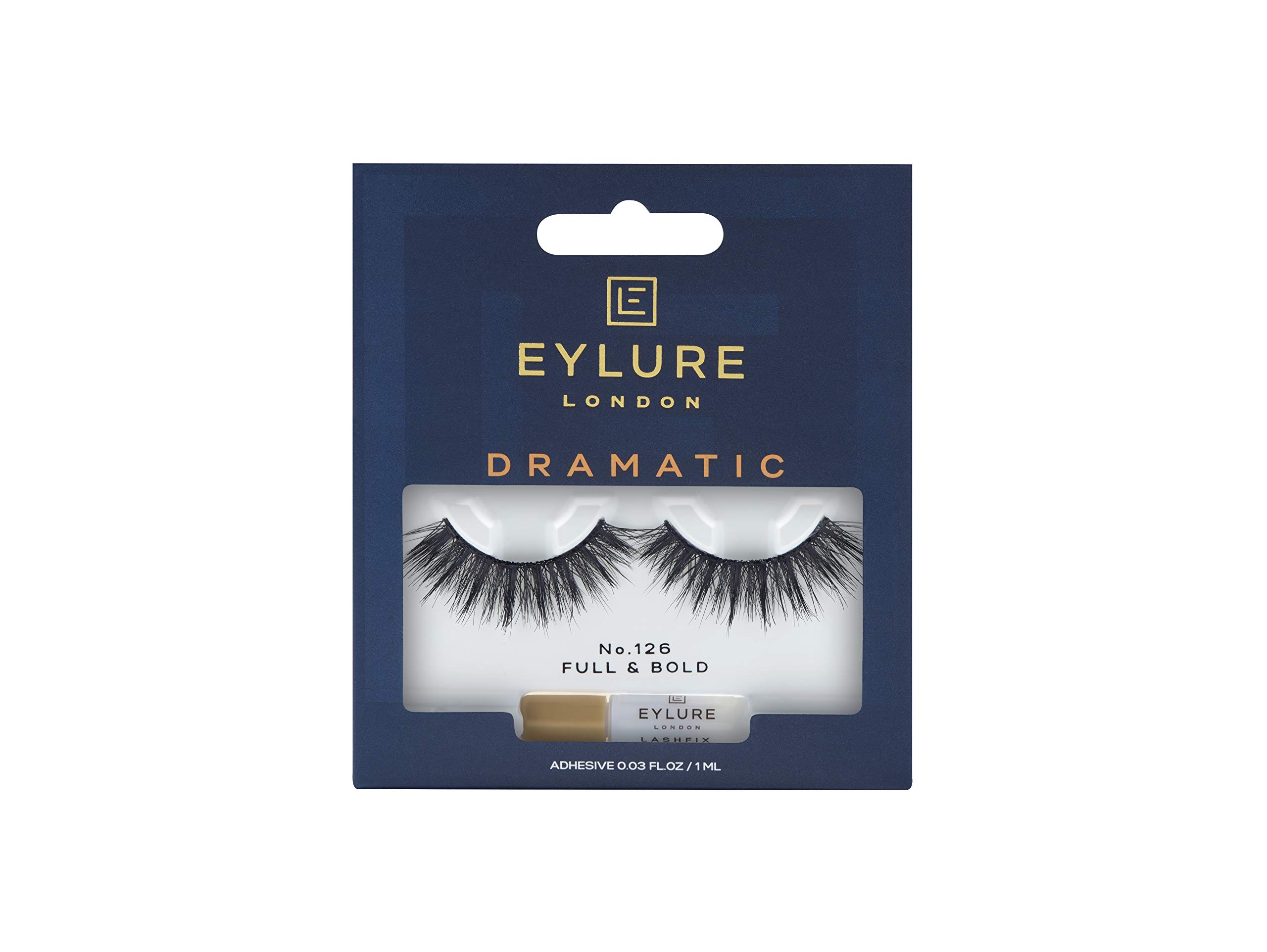 Eylure Dramatic 126 False Strip Lashes, Black, 3 Count (Pack of 1) (packaging may vary)