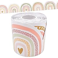 Teacher Created Resources Cool Tones Rainbows Die-Cut Rolled Border Trim