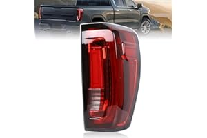 LED Tail Light Assembly Compatible with 2019-2024 GMC Sierra 1500/2500HD/3500HD,Right Passenger Side Taillights Rear Lamp wit