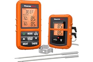 ThermoPro TP20 Wireless Meat Thermometer 500FT Digital Cooking Food BBQ Thermometer with 2 Temperature Probe for Oven Smoker 