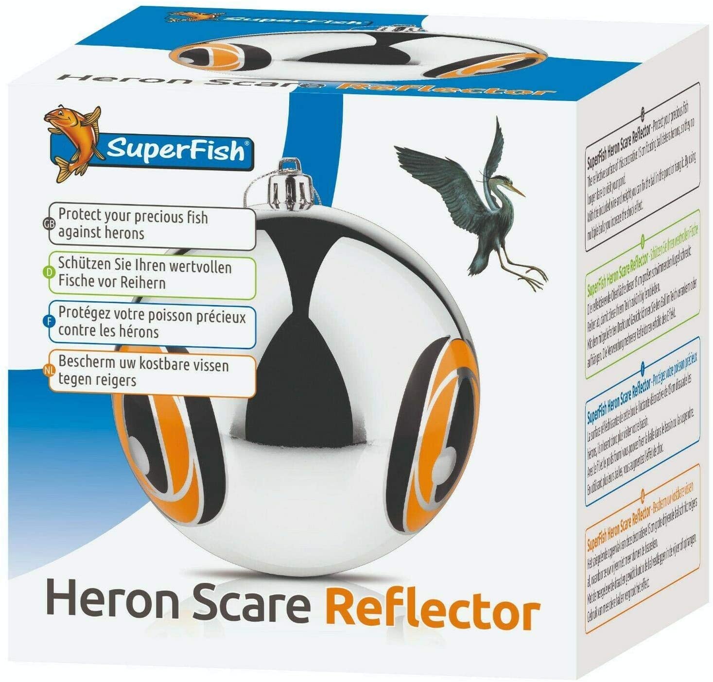 Superfish Heron Scare Reflector - Floating Eye Bird Stop Protects Pond Fish From Predetors
