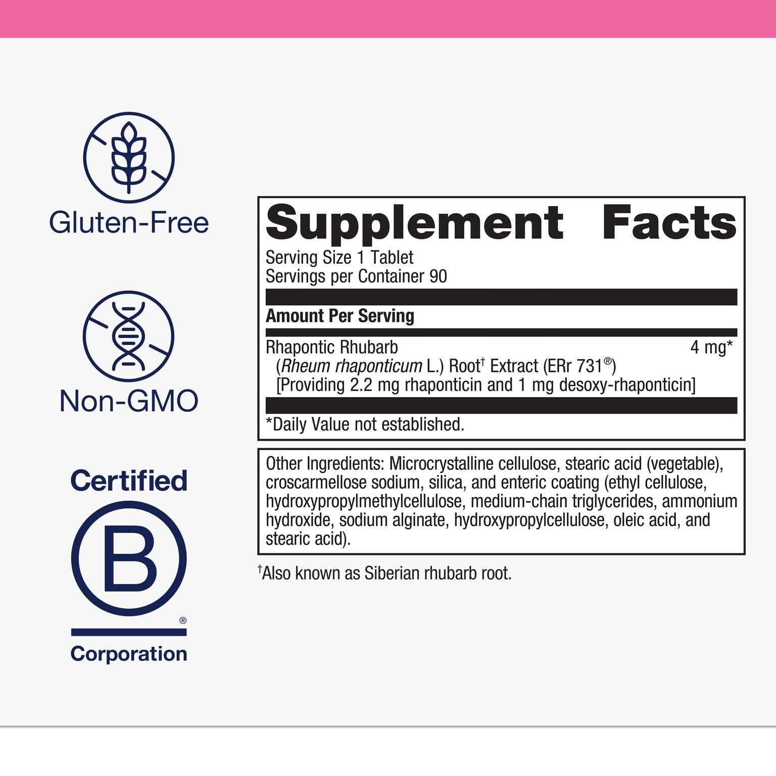 Metagenics Estrovera - Women's Health Supplement for Perimenopause & Menopause Support* - Contains Rhapontic Rhubarb Extract - Aids Hot Flashes & More* - Non-GMO & Gluten-Free