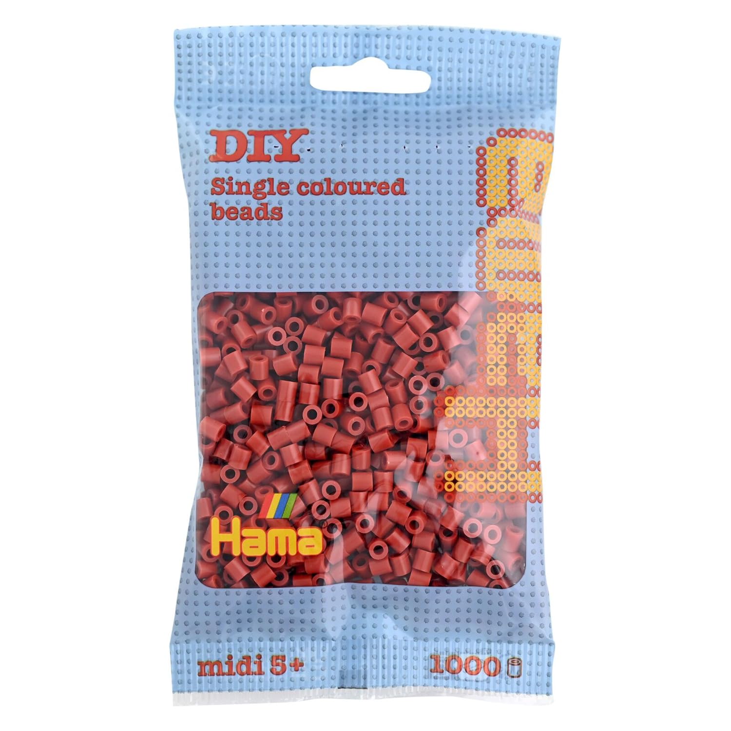 Hama 207-20 Beads - Redish Brown (1000 Midi Beads) — image 1