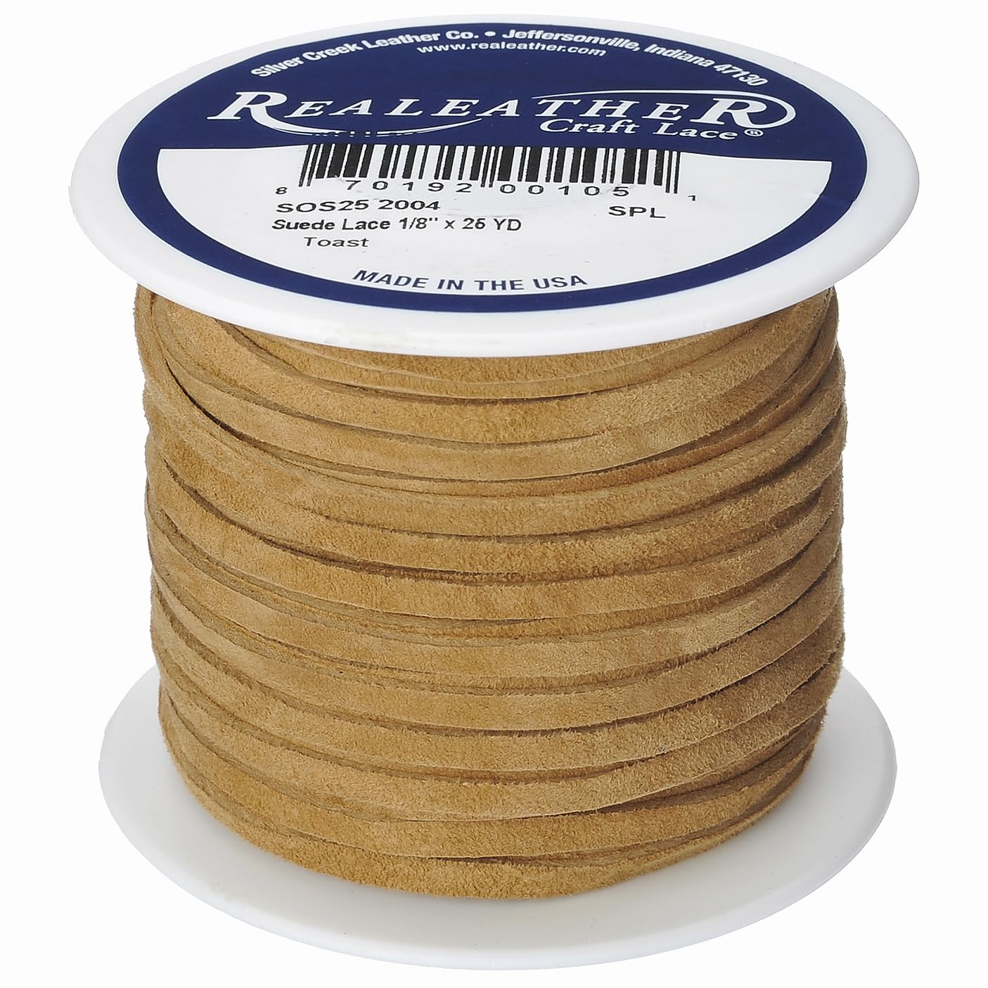 Realeather Crafts Leather Suede Lace Spool-toast