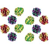 PETFAVORITES Original Mylar Crinkle Balls Cat Toys - 12 Pack