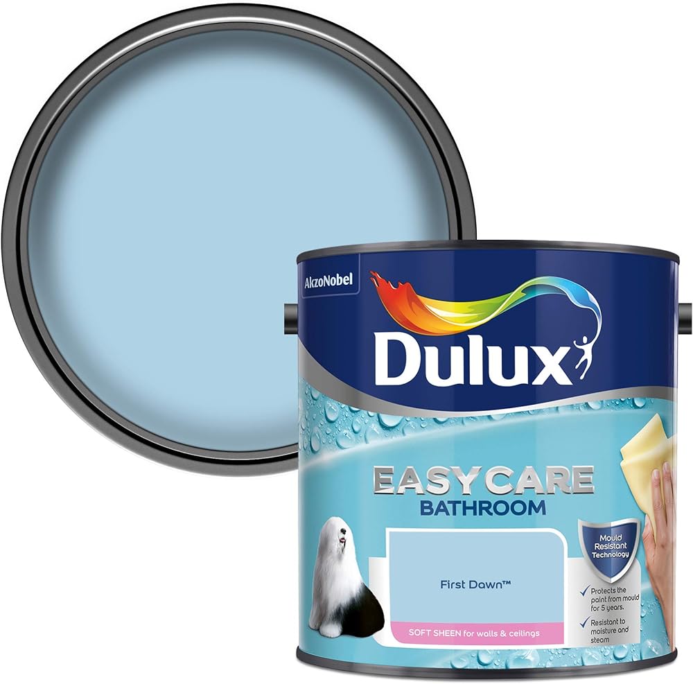 Dulux Easycare Bathroom Soft Sheen Emulsion Paint First Dawn 2.5L