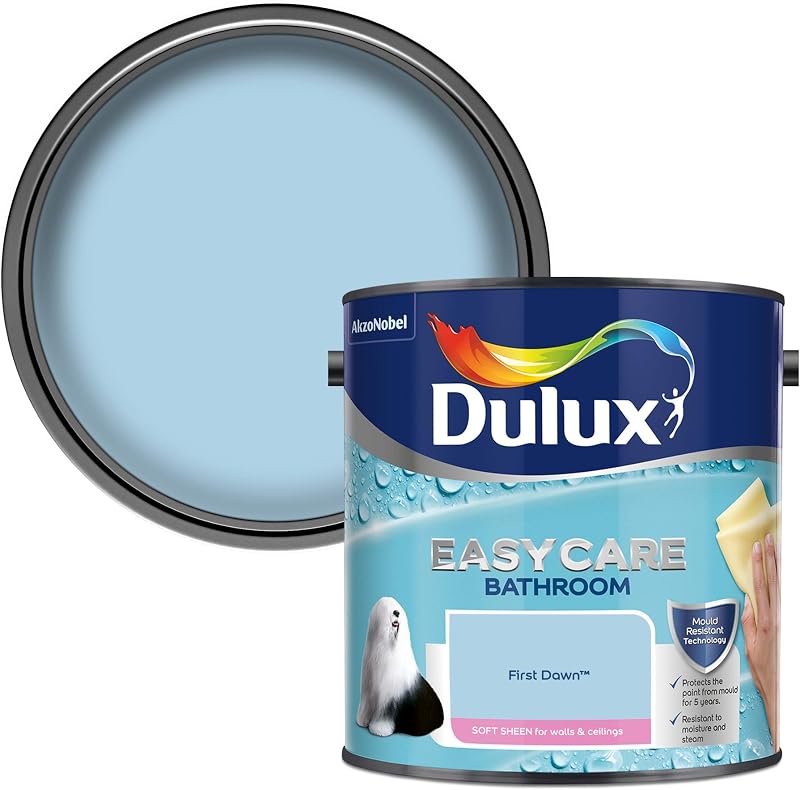 Dulux Easycare Bathroom Soft Sheen Emulsion Paint First Dawn 2.5L