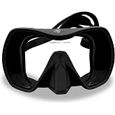 SCUBA Network Mako Single-Lens Scuba Diving Mask, Low Volume | Wide-Angle Tempered Glass Delivers an Uninterrupted View, Soft Silicone Skirt Seals Securely for Snorkeling &amp; Freediving
