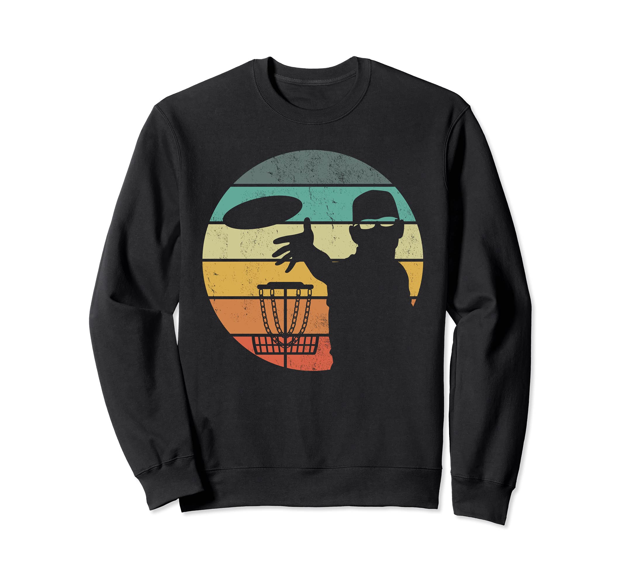 Vintage Frisbee Golf Disc Golf Athlete Retro Sunset Sweatshirt
