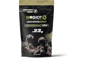 Bioshot Biodegradable Airsoft BBS .23g Super Slick Polish - Seamless Competition Match Grade for All 6mm Airsoft Guns and Accessories (5000 Rounds, White) by Bioshot