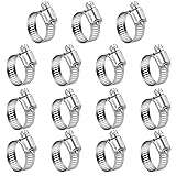Winlong Stainless Steel Hose Clamps - 15 Pack Worm