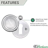 EAI Victorian Keyhole Covered Escutcheon 35mm Polished Chrome Front Door view 5