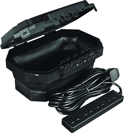 Masterplug Collapsible Outdoor Electrical Box 4 Socket 8m Lead Weatherproof