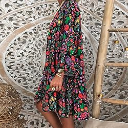 YongANs Tunic Tops Dress for Women 3/4 Sleeve Boho