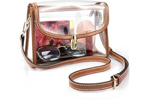 COROMAY Clear Bag for Stadium Events, Clear Purse for Women Stadium, Clear Crossbody Bag with Comfortable Guitar Strap