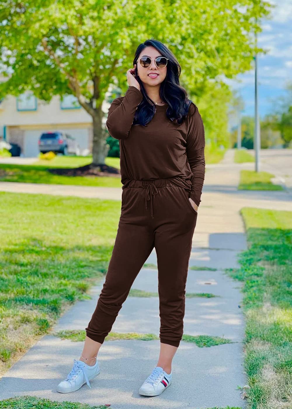 Women's 2024 Fall Two Piece Outfit Long Sleeve