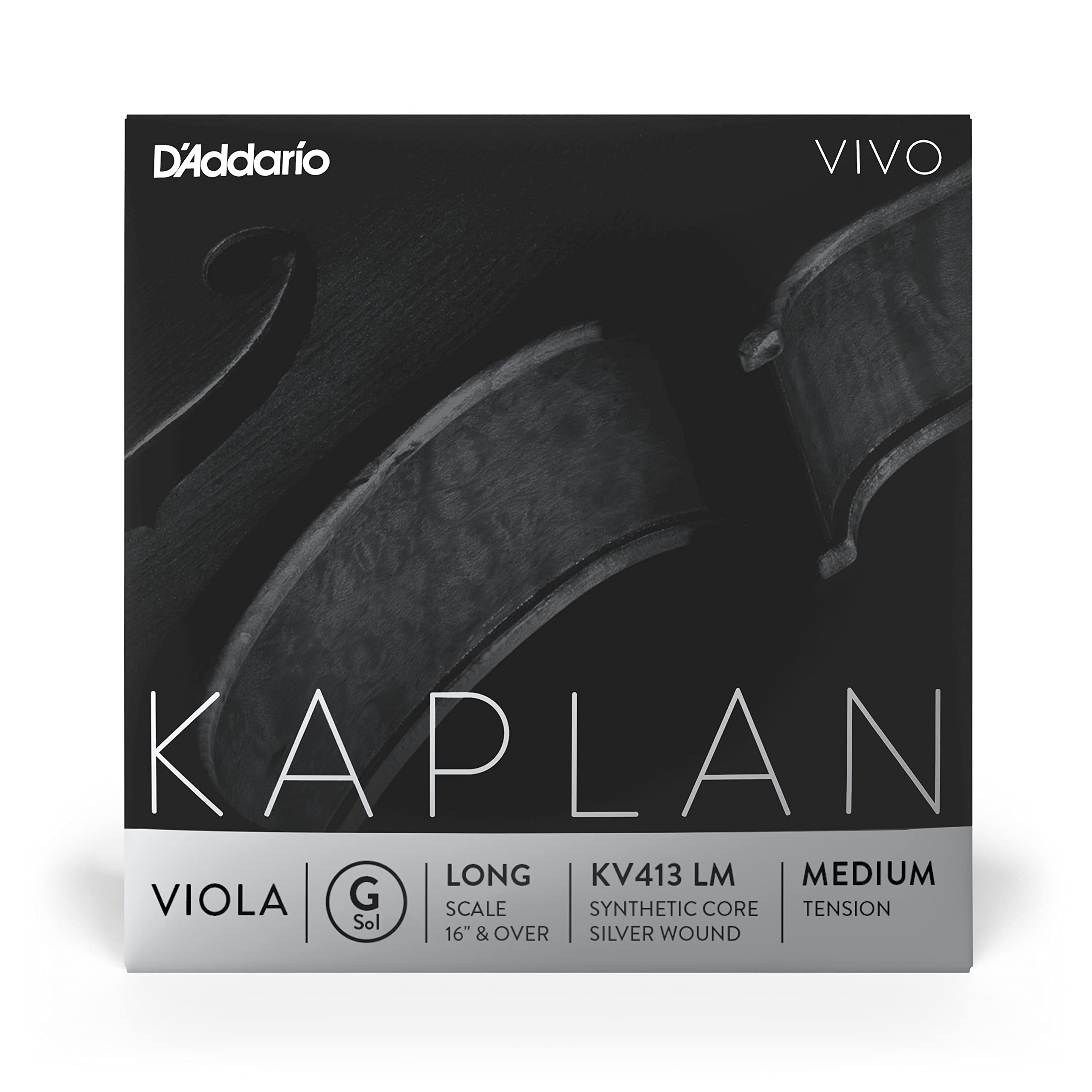 D'Addario Kaplan Vivo Viola String - Single G String - KV413 LM - Viola Strings - Long Scale, Medium Tension