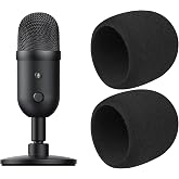 SOULWIT 2Pcs Pop Filter for Razer Seiren V2 X - Black | Windscreen for Razer Seiren V2 X (Not Fit Seiren V2 Pro) Microphone