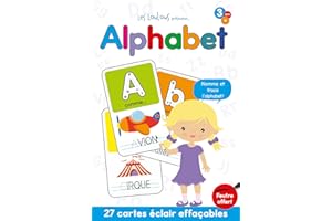 Étui - Alphabet - 27 cartes éclair effaçables: Feutre offert