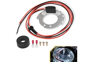 ZYMURGOES 1244A Electronic Ignition Conversion Kit Compatible with Ford 4-Cylinder Tractors for Jubilee 500 600 700 800 Series, 12V Negative Ground, Side Mount Distributor, Points to Electronic Ignitor