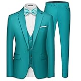 MAGE MALE Men's 3 Pieces Suit Elegant Solid One