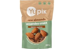 Yupik Supreme Raw Almonds 256 g, Gluten-Free, Kosher, Healthy Snacks, Raw Nuts, Unflavored, Unsalted, Unroasted, Protein Nuts