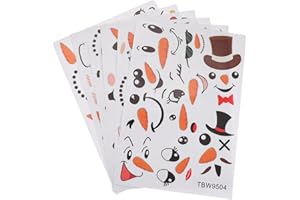 ABOOFAN 1 Set Wall Stickers Computer Stickers for Laptop Refrigerator Decal Glass Stickers Snowman face Decoration Luggage Sticker Snowman face Bottle Stickers Adorable Sticker PVC