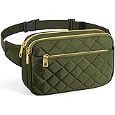 CXWMZY Fashion Fanny Packs for Women & Men, Girls Boys Teens Waist Bag Hip Bum Bag Cute Fanny Pack Casual Bum Bag with Multi-Pockets Adjustable Belts for Disney Traveling Cycling Running (Green)