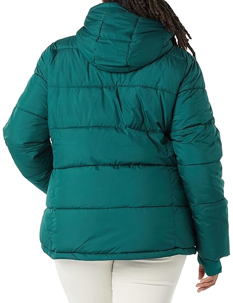AMAZON ESSENTIALS WOMEN’S HEAVYWEIGHT QUILTED LONG-SLEEVE HOODED PUFFER COAT (AVAILABLE IN PLUS SIZE), DARK GREEN, 5X