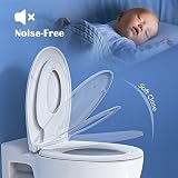STOREMIC Soft Close Toilet Seat White with Quick Release and Child Seat view 3
