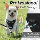 Eagloo Small Dog Harness Adjustable Front Clip No Pull Reflective Black XS view 3