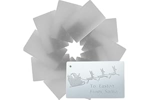 ZOOM PRECISION Metal Engraving Blanks for Etching w/Silhouette Cameo 4 Pro Plus, Brother Scan and Cut, Maker, Explore Air 2 or Laser Engraving Blanks - Anodized Aluminum Sheet Metal & Plates for Crafting- 10 Pack