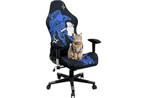 BIETYONE Gaming Chair Covers,Stretchable Computer Chair Cover,Ergonomic Office Chair Cover,for Anti Cat Scratch Protection of Computer Gamer Chair Slipcovers,Racing Chair Covers (Only Covers,Astronaut)