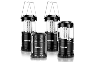 Lepro LED Camping Lanterns Battery Powered, Collapsible, IPX4 Water Resistant, Outdoor Portable Lights for Emergency, Hurricane, Storms and Outages
