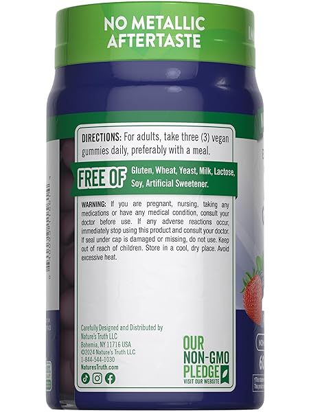 NATURE’S TRUTH ZINC GUMMIES FOR ADULTS | 50 MG | 60 COUNT | VEGAN, NON-GMO & GLUTEN FREE EXTRA STRENGTH SUPPLEMENT | MIXED BERRY FLAVOR